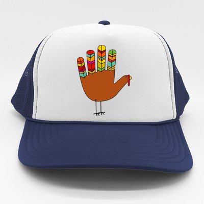 Hand Turkey Thanksgiving Day Trucker Hat