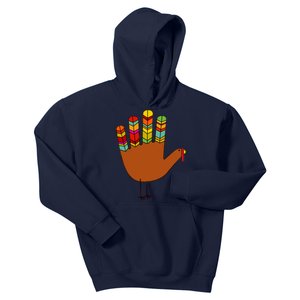 Hand Turkey Thanksgiving Day Kids Hoodie