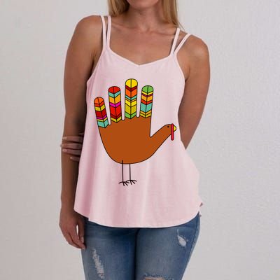 Hand Turkey Thanksgiving Day Women's Strappy Tank