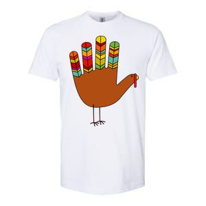 Hand Turkey Thanksgiving Day Softstyle CVC T-Shirt