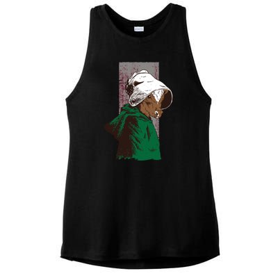 Handmaid Cow Parody Ladies PosiCharge Tri-Blend Wicking Tank