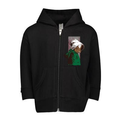 Handmaid Cow Parody Toddler Zip Fleece Hoodie