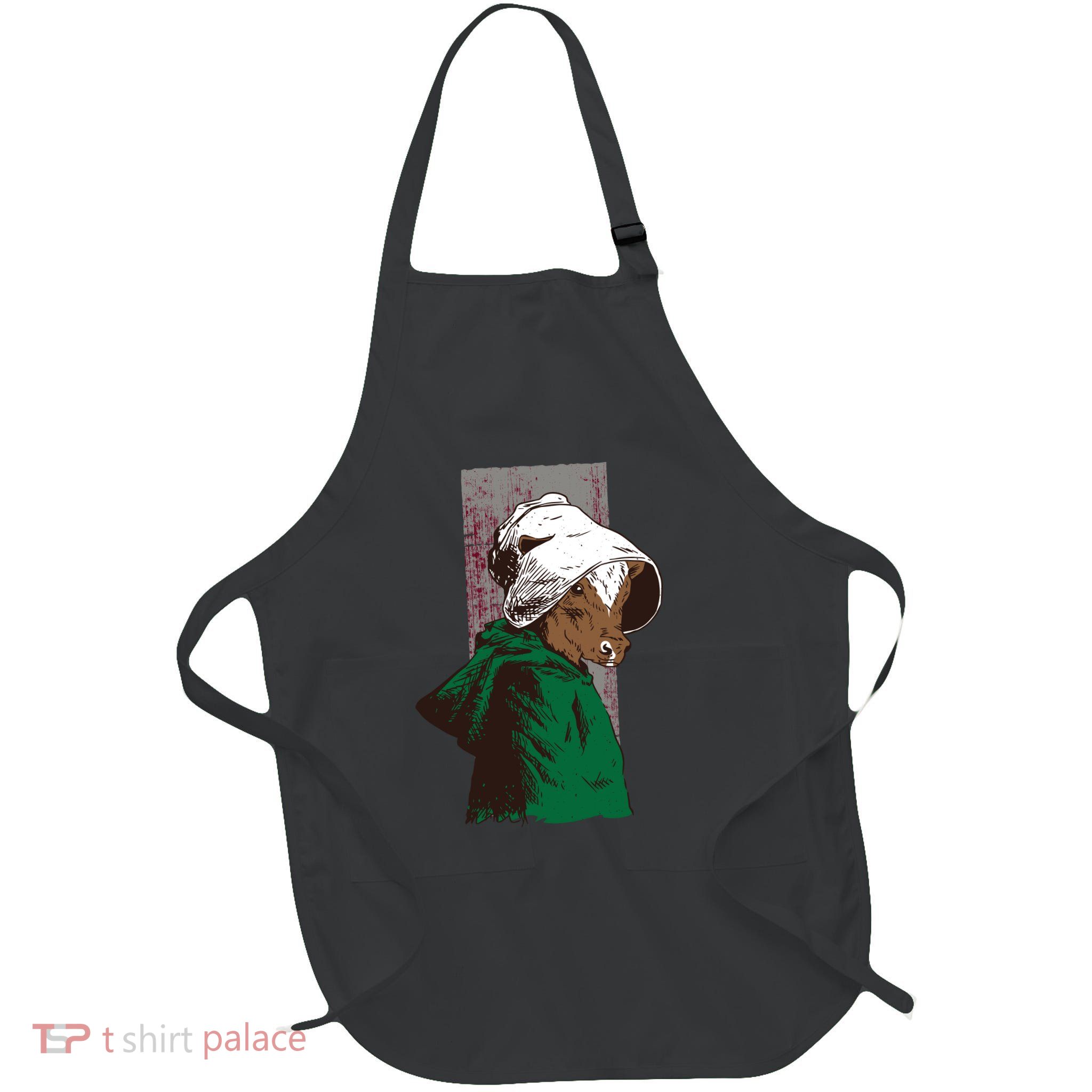 Handmaid Cow Parody Full-Length Apron With Pockets
