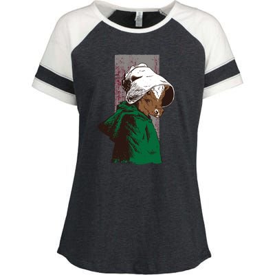 Handmaid Cow Parody Enza Ladies Jersey Colorblock Tee