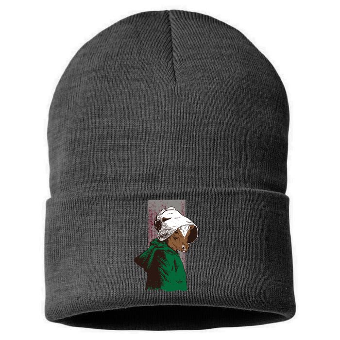 Handmaid Cow Parody Sustainable Knit Beanie