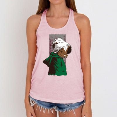 Handmaid Cow Parody Women's Knotted Racerback Tank