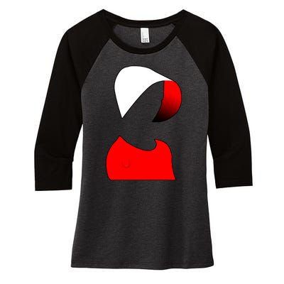 Handmaids Person Portrait Women's Tri-Blend 3/4-Sleeve Raglan Shirt