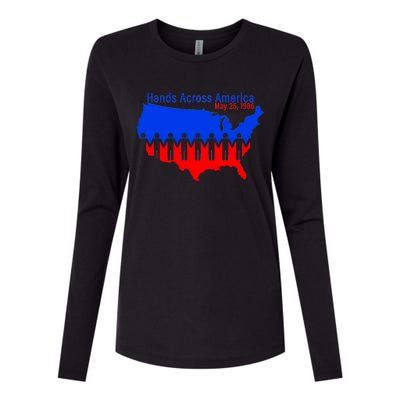 Hands Across America Womens Cotton Relaxed Long Sleeve T-Shirt