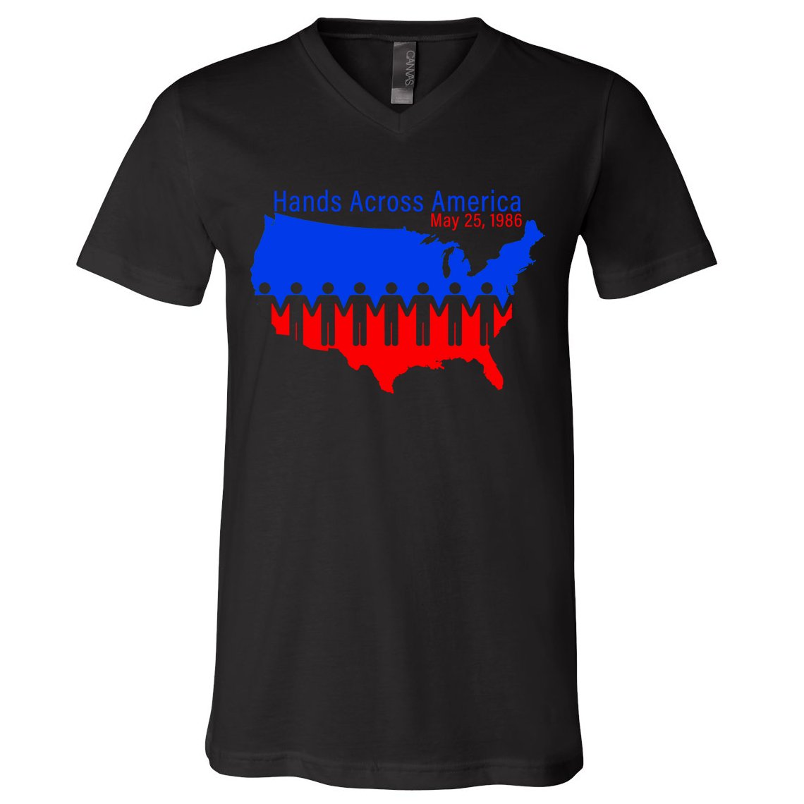 Hands Across America V-Neck T-Shirt