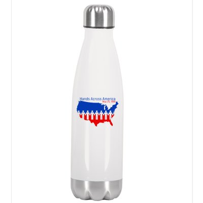 Hands Across America Stainless Steel Insulated Water Bottle