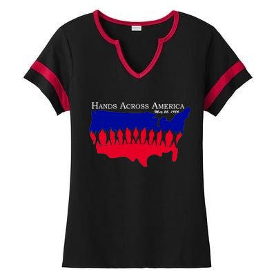 Hands Across America Stand Together Ladies Halftime Notch Neck Tee