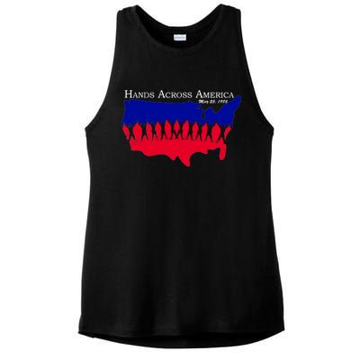 Hands Across America Stand Together Ladies PosiCharge Tri-Blend Wicking Tank