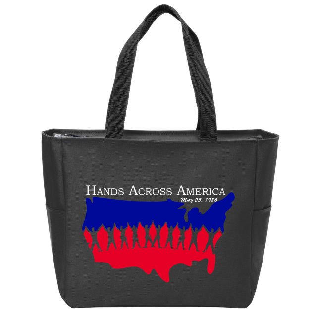 Hands Across America Stand Together Zip Tote Bag