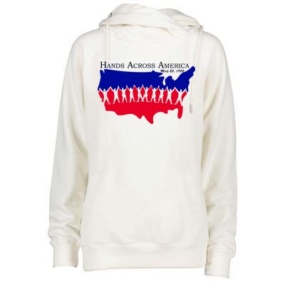 Hands Across America Stand Together Womens Funnel Neck Pullover Hood