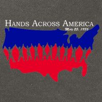 Hands Across America Stand Together Cotton Canvas Backpack