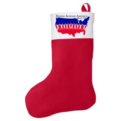 Hands Across America Stand Together Felt Holiday Christmas Stocking