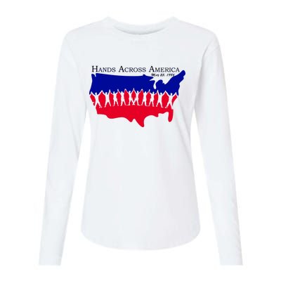 Hands Across America Stand Together Womens Cotton Relaxed Long Sleeve T-Shirt