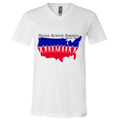 Hands Across America Stand Together V-Neck T-Shirt