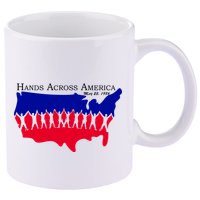 Hands Across America Stand Together 11oz C Handle Ceramic Mug