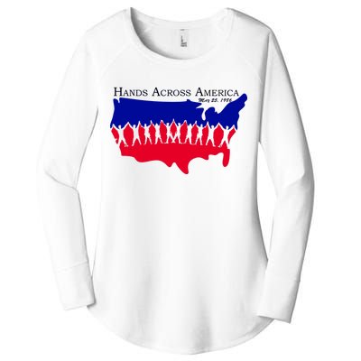 Hands Across America Stand Together Women's Perfect Tri Tunic Long Sleeve Shirt