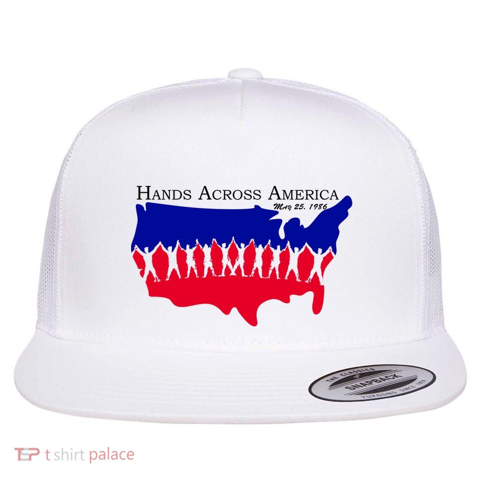 Hands Across America Stand Together Flat Bill Trucker Hat