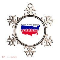 Hands Across America Stand Together Metallic Star Ornament