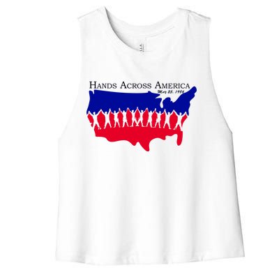 Hands Across America Stand Together Women's Racerback Cropped Tank