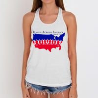 Hands Across America Stand Together Women's Knotted Racerback Tank