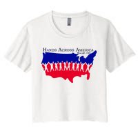 Hands Across America Stand Together Women's Crop Top Tee