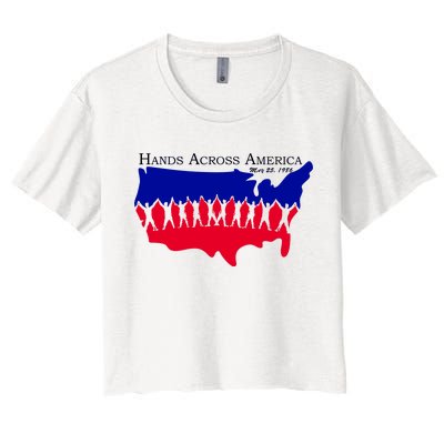 Hands Across America Stand Together Women's Crop Top Tee