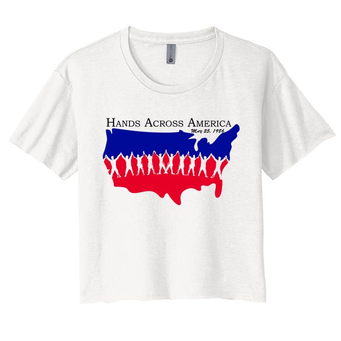 Hands Across America Stand Together Women's Crop Top Tee