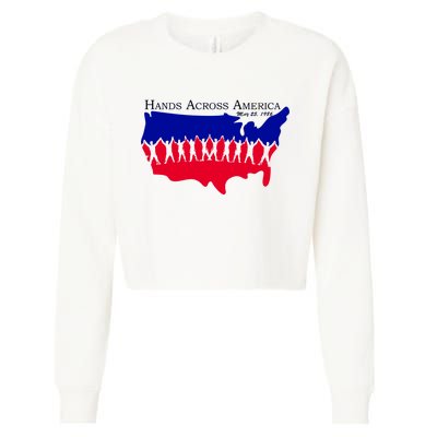 Hands Across America Stand Together Cropped Pullover Crew