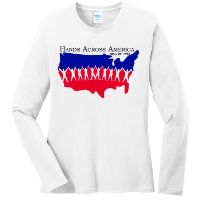 Hands Across America Stand Together Ladies Long Sleeve Shirt