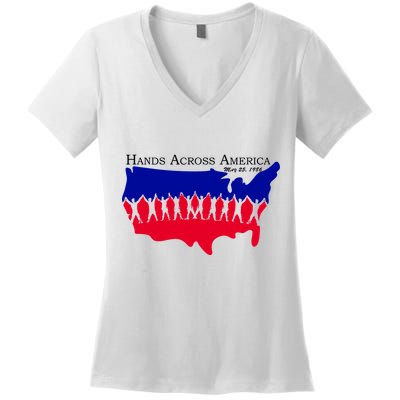 Hands Across America Stand Together Women's V-Neck T-Shirt