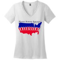 Hands Across America Stand Together Women's V-Neck T-Shirt