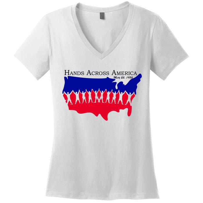 Hands Across America Stand Together Women's V-Neck T-Shirt