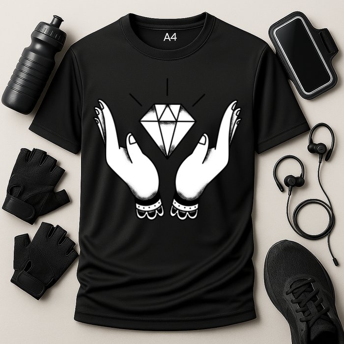 Hands Diamond Cooling Performance Crew T-Shirt