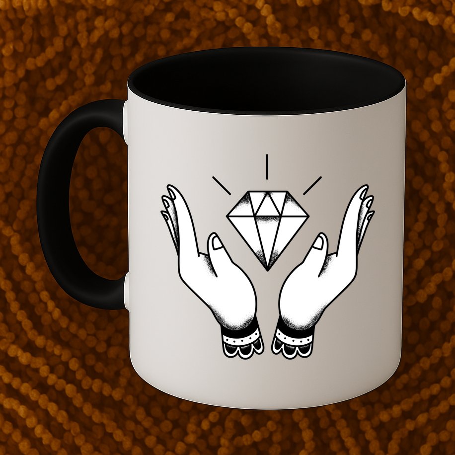 Hands Diamond Mug