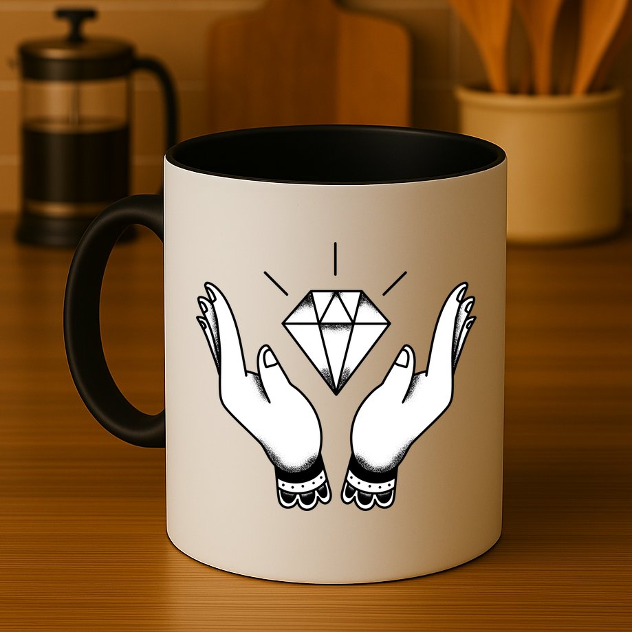Hands Diamond Mug