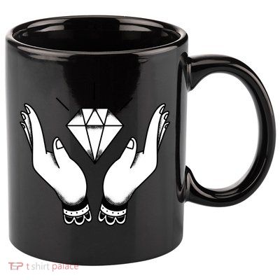 Hands Diamond 11oz C Handle Ceramic Mug