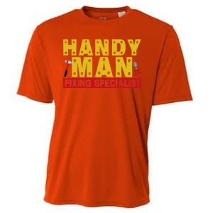 Handy Man Fixing Specialist Cooling Performance Crew T-Shirt