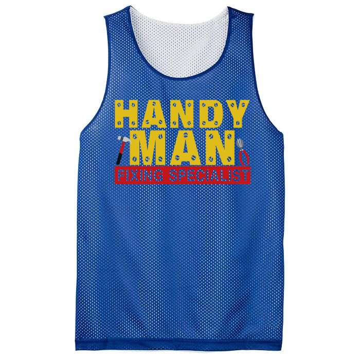 Handy Man Fixing Specialist Mesh Reversible Basketball Jersey Tank