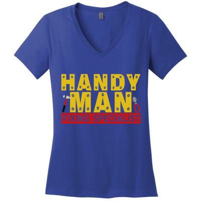 Handy Man Fixing Specialist Women's V-Neck T-Shirt
