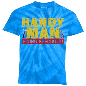 Handy Man Fixing Specialist Kids Tie-Dye T-Shirt