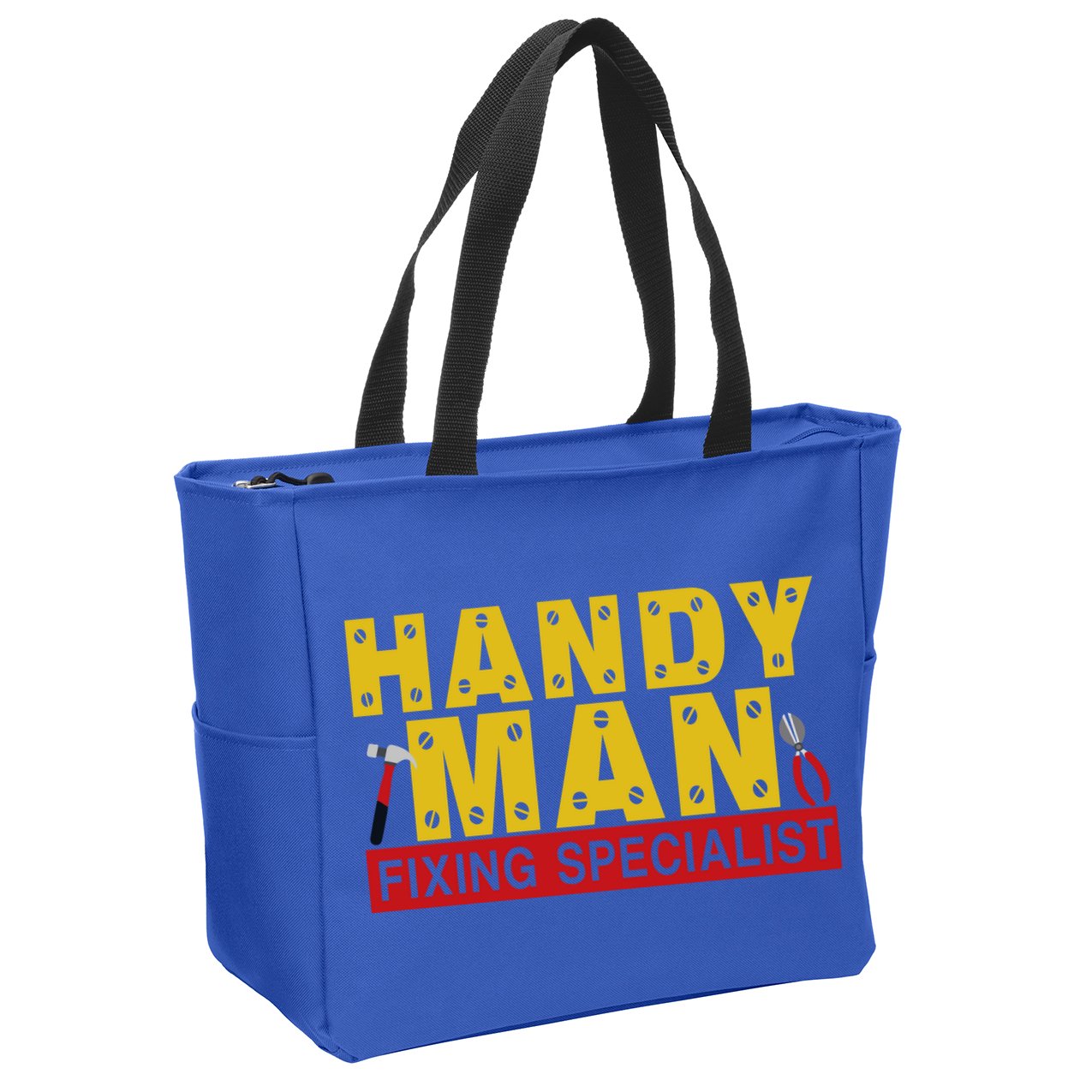 Handy Man Fixing Specialist Zip Tote Bag