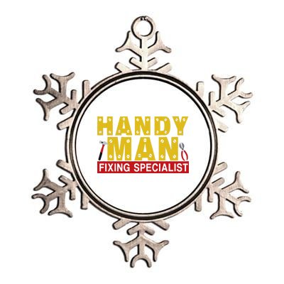 Handy Man Fixing Specialist Metallic Star Ornament