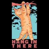 Hang In There Cat Flexfit Unipanel Trucker Cap