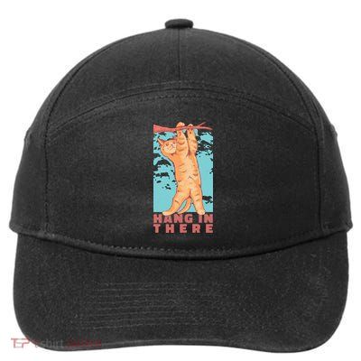 Hang In There Cat 7-Panel Snapback Hat