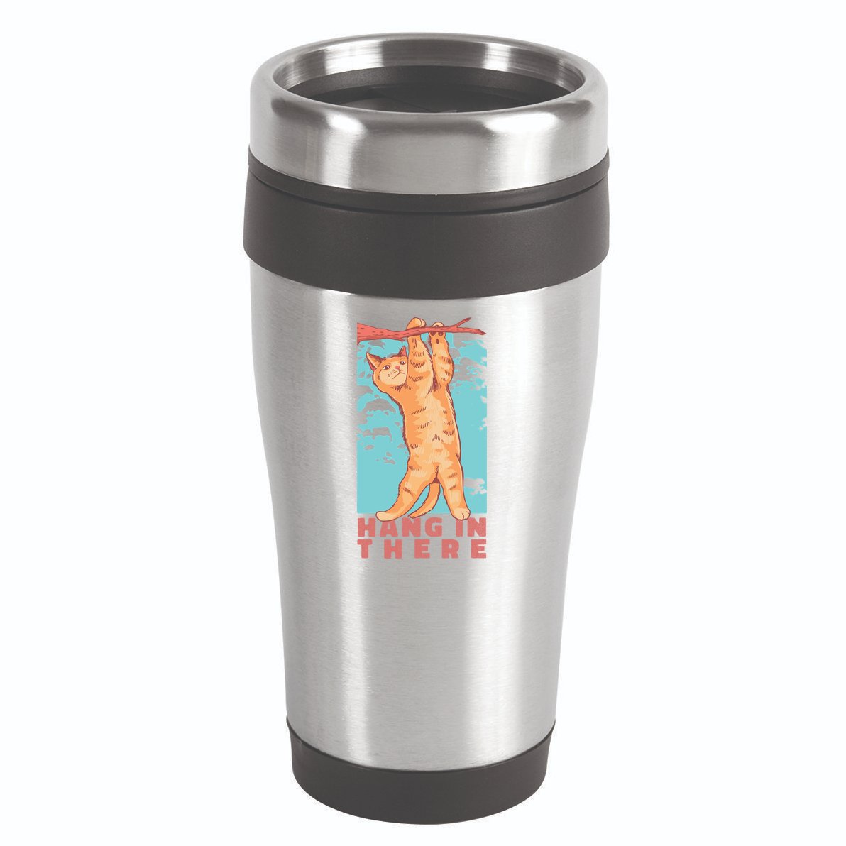 Hang In There Cat 16oz Travel Tumbler