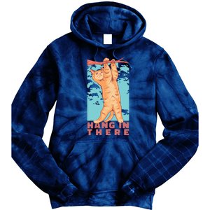 Hang In There Cat Tie Dye Hoodie